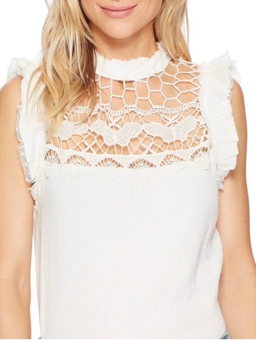 Free People Simply Smiles Crochet Top